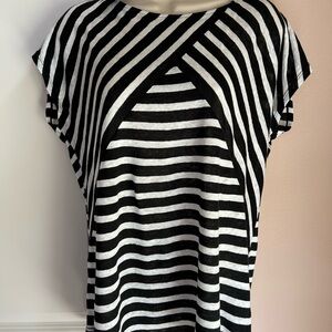 Black and White Striped Top